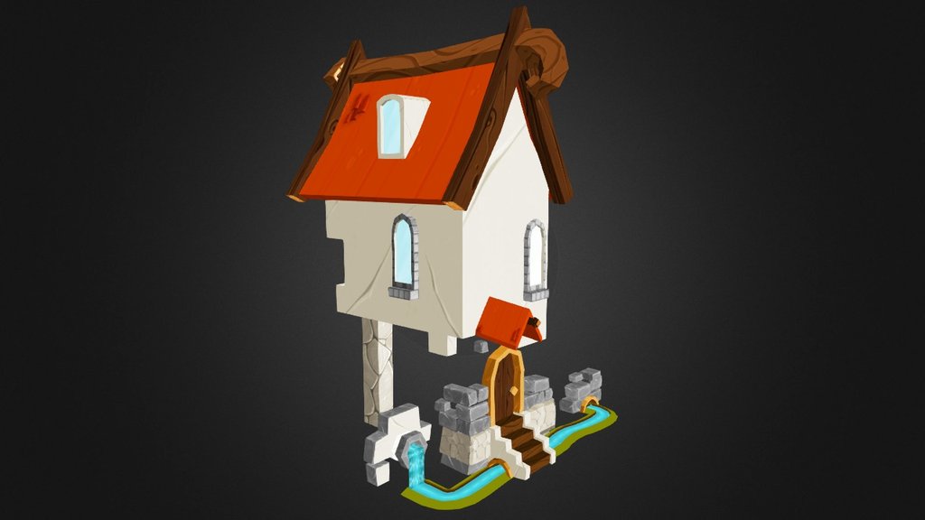 Mobile Optimized House (used atlas texture)
