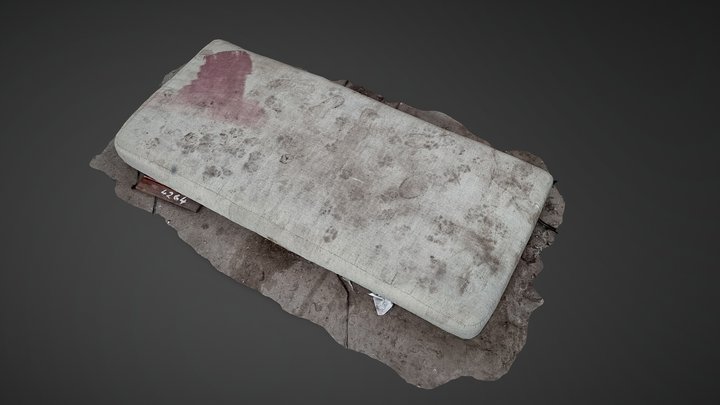 Dirty Abandoned Mattress - Photogrammetry Scan 3D Model