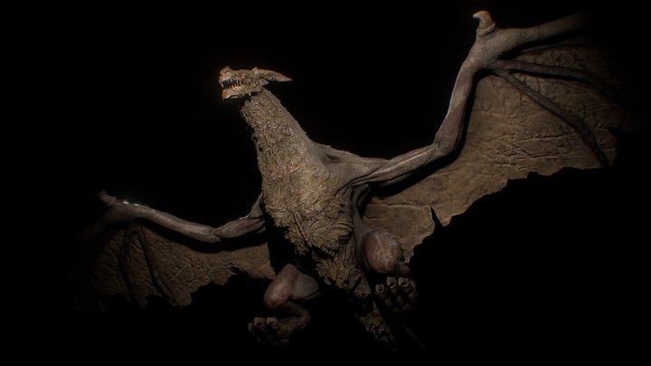 Sakhar the Mountain Dragon 3D Model