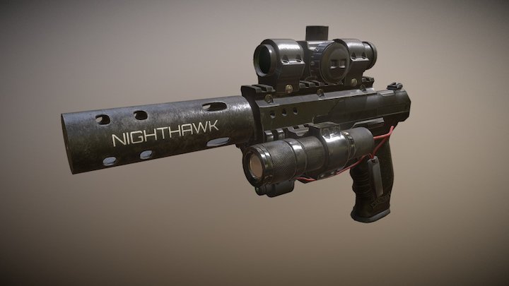 Walter P99 HandGun - Nighthawk 3D Model