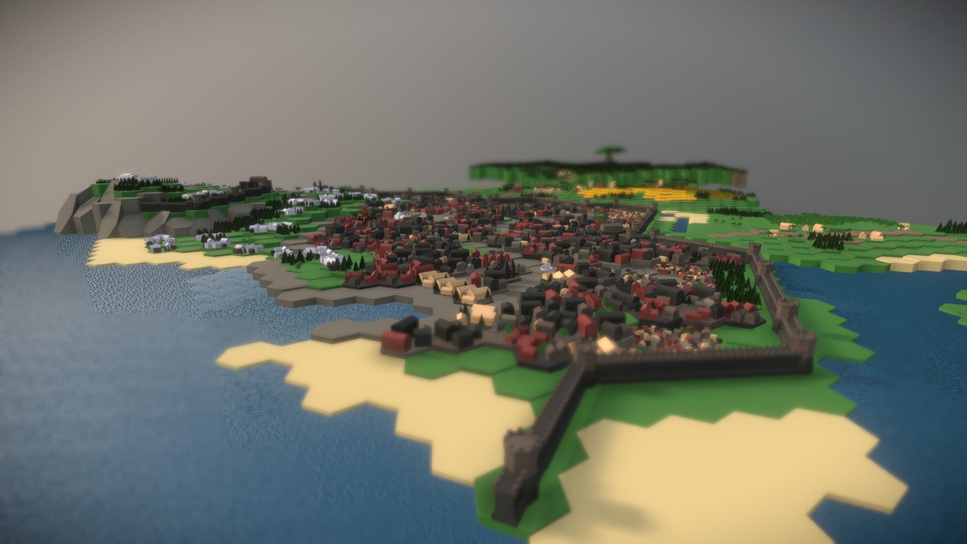 Coastal City and the forest around Tree of Life