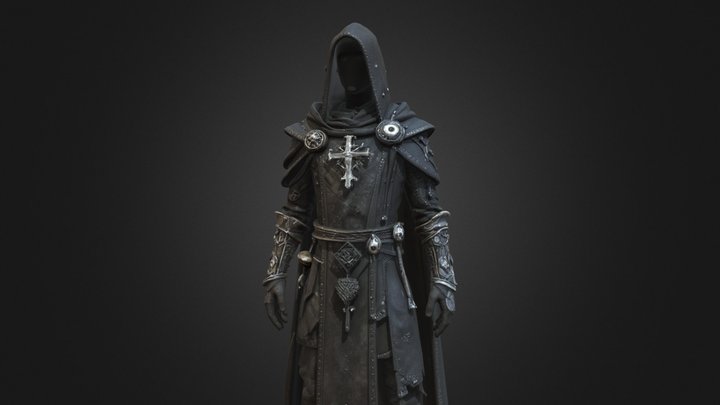 Corrupted Fallen Priest - Dark Fantasy – Modelo 3D gratuito STL
