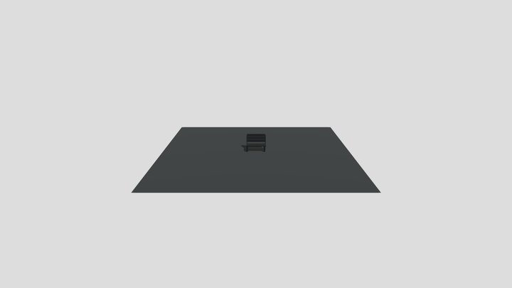 Low-poly bench 3D Model