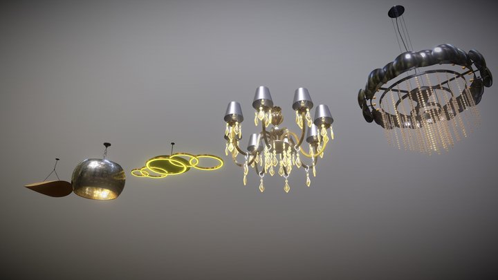 Chandelier collection 01 3D Model