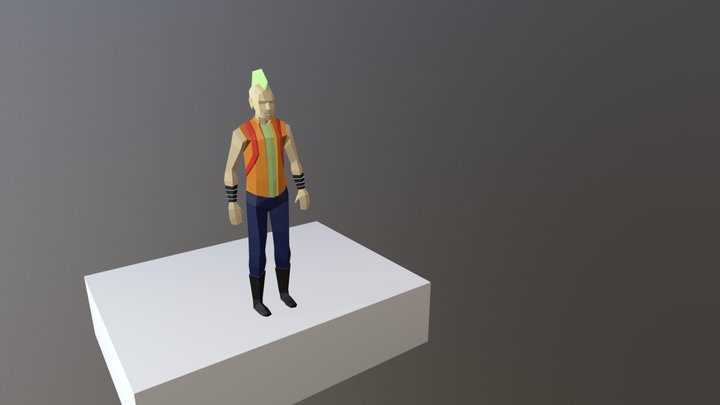 Punk - Personagem 3D Model