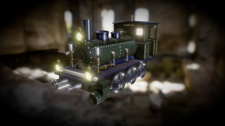Fancy Old Locomotive 3D Model