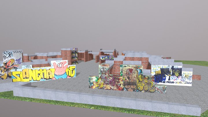 Parkour_Rote_Stadt_Park 3D Model