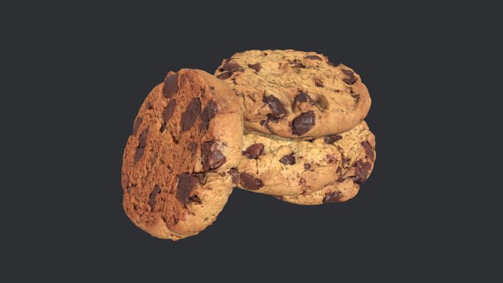 Chocolate Chip Cookies 3D Model