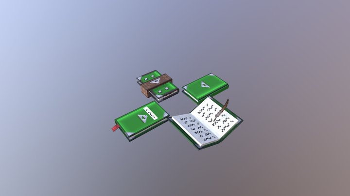 Empty, Enchanted, Writable, Written Books 3D Model