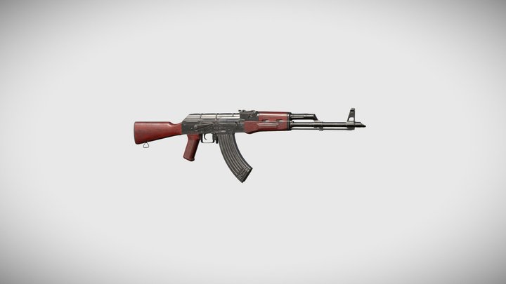 AK-47. Game model 3D Model