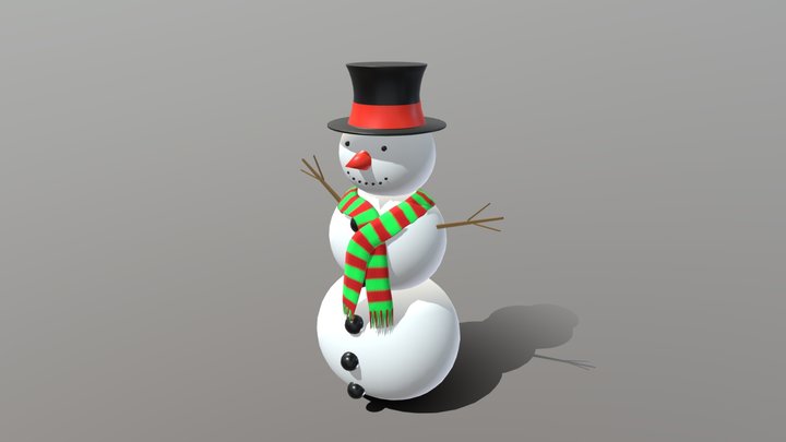 Snowman in Blender and other formats 3D Model