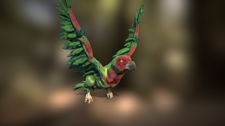 Fantasy DragonFruit Ospray Hawk 3D Model