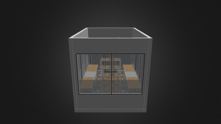 4 Workstations - Medium - Option 3 3D Model