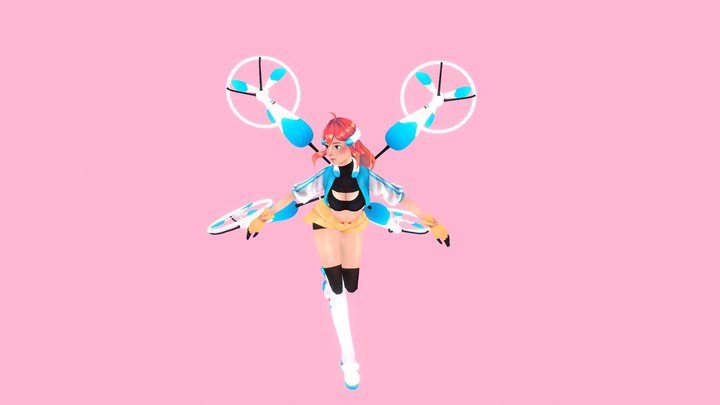 Drone Girl test 3D Model