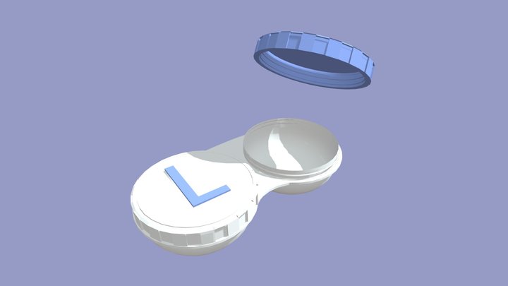 contact lenses case (container for lenses) 3D Model