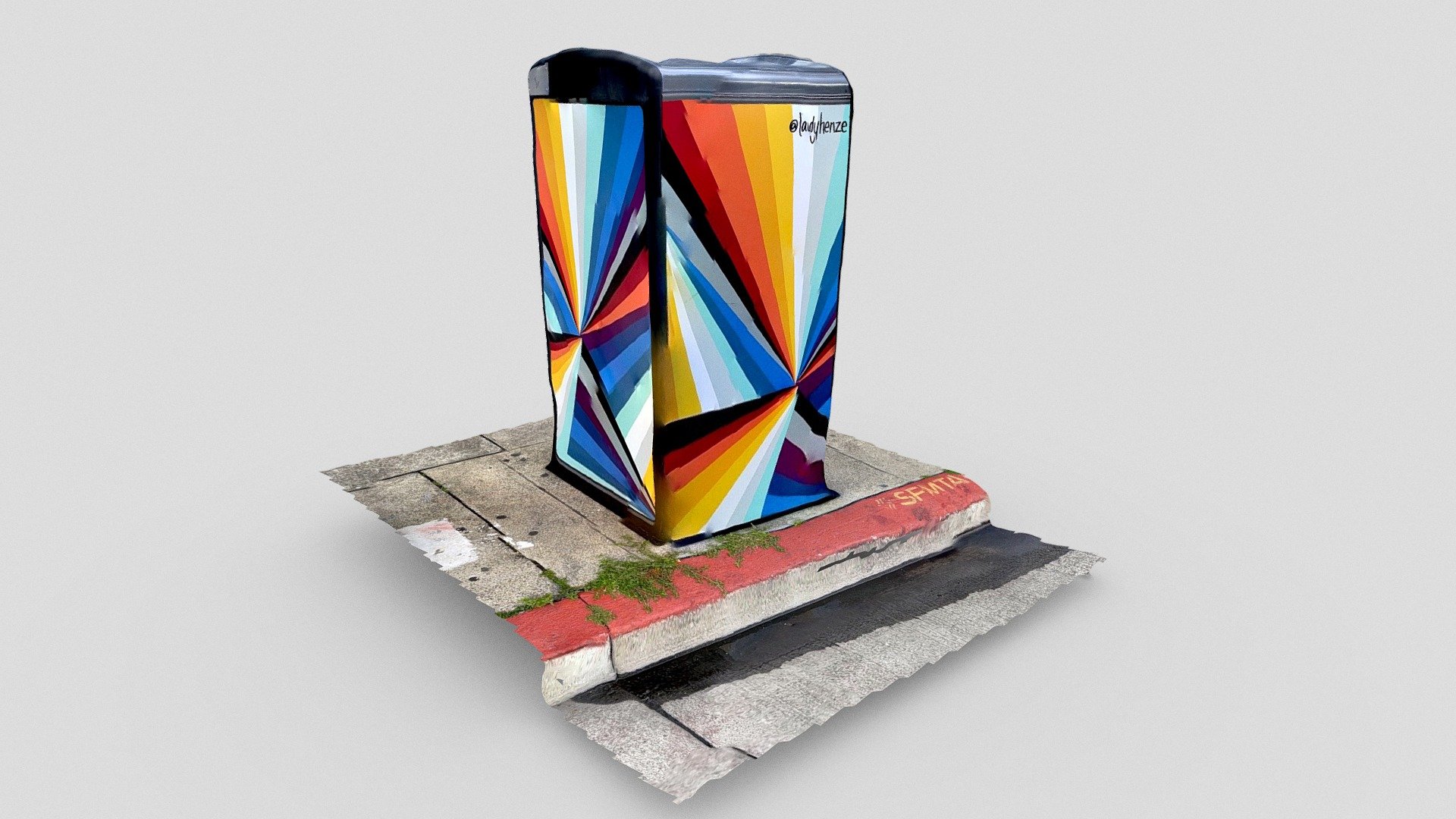 Day 72: Rainbow trash can in SOMA - 1scanaday