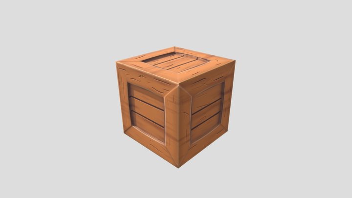 Wood Box 3D Model