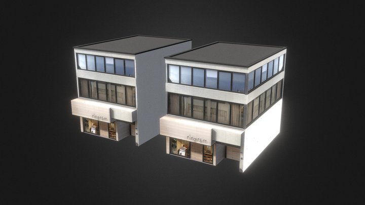 2 Buildings + Modular Facades | CC0 3D Model