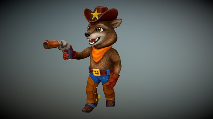 Wolf  cowboy 3D Model