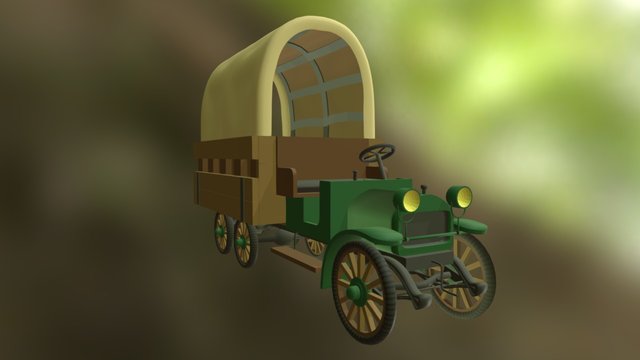 Chariot Garford sur Blender 3D Model
