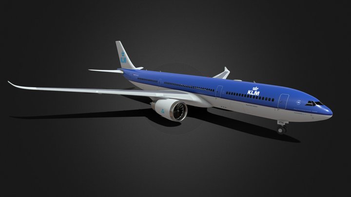 Airbus A330 KLM 3D Model