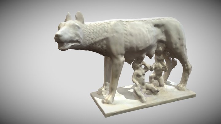 Romulus and Remus Statue 3D Model