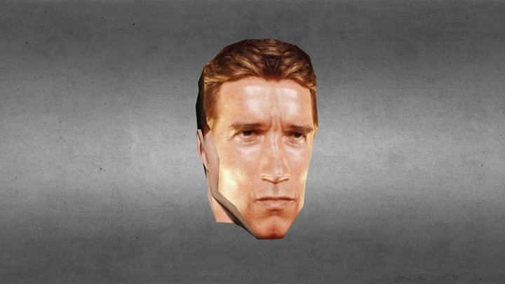 PS1 Jack Slater face low poly 3D Model