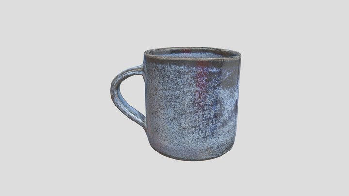Wobbly Blue Mug 3D Model