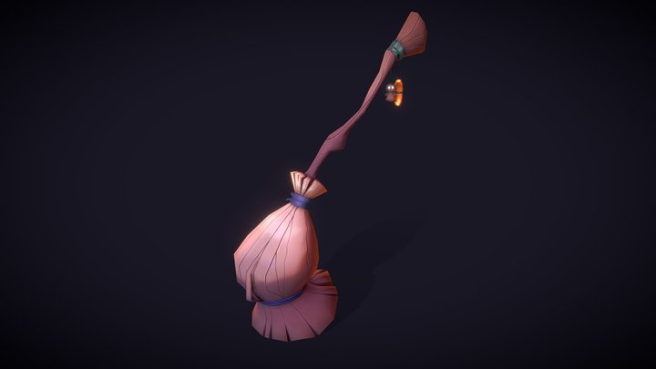 Witch's Broom 3D Model