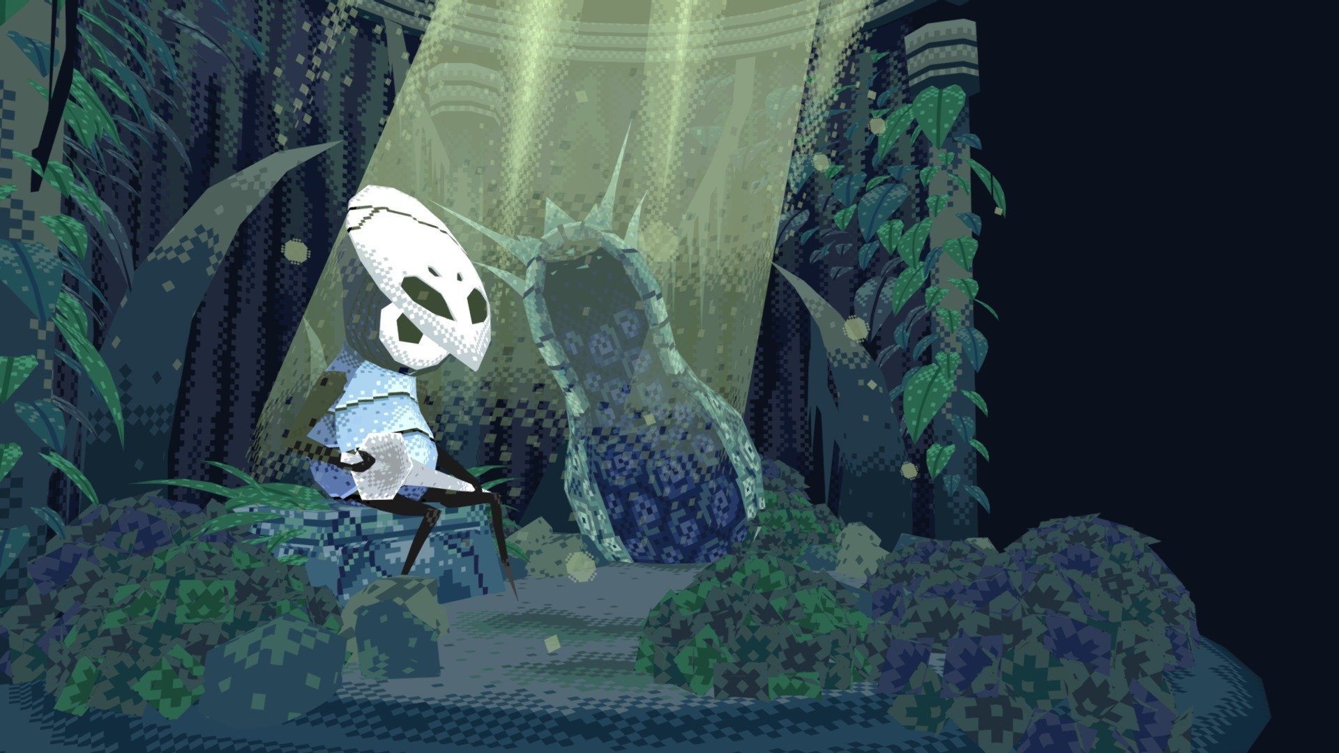 Hollow Knight Diorama: Quirrel in Unn's temple