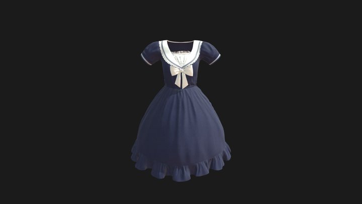 Sailor Dress 3D Model