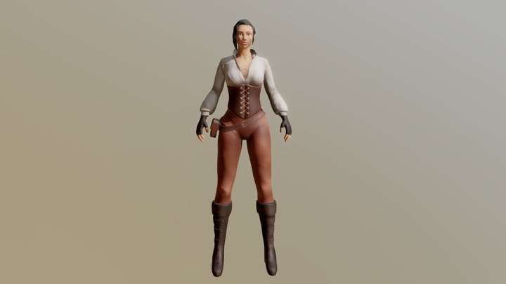 Steampunk Character 3D Model