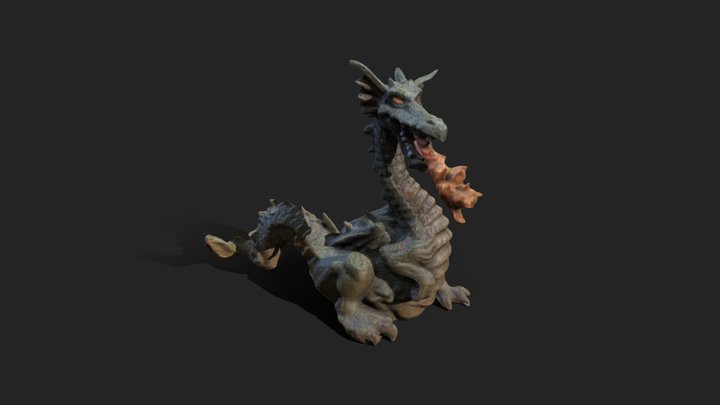 Plastic Dragon Toy Scan 3D Model