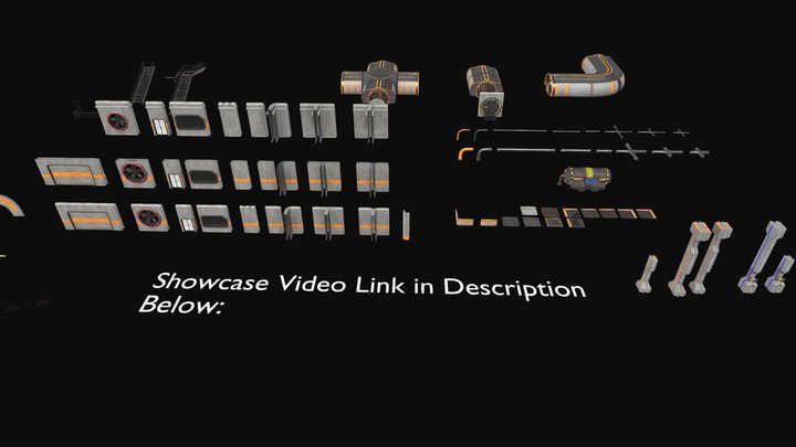 Space Colony Modular Kit Bash 3D Model