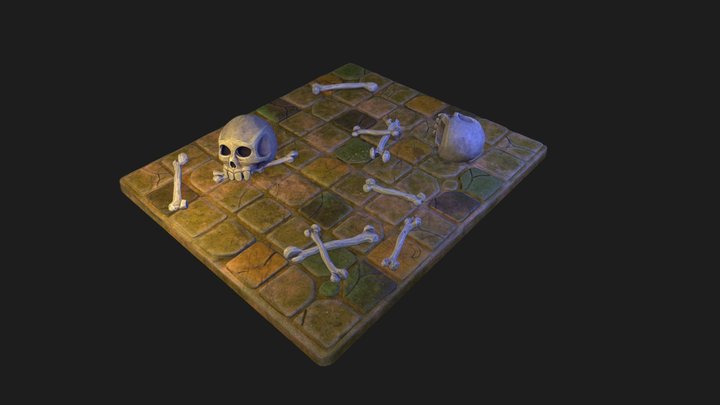 Skull and Bones scene 3D Model