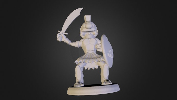 warrior 3D Game weapon. human 3D Model
