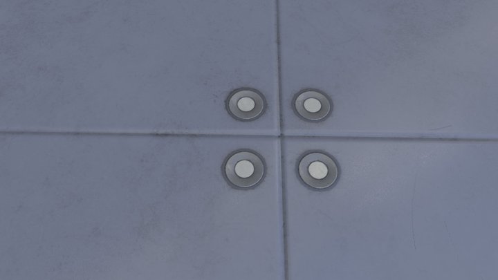 Simple Sci-Fi floor (Free-Download Low Model) 3D Model