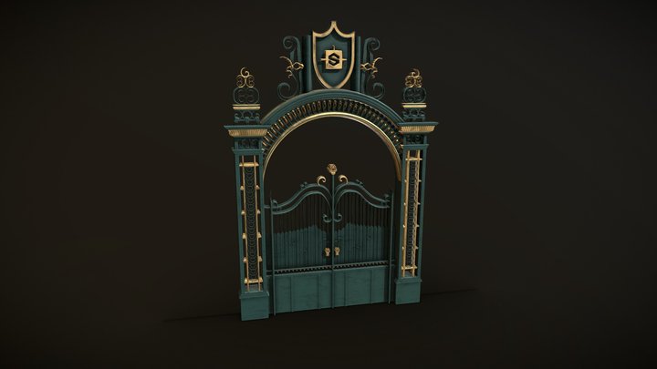 #ProceduralGateChallenge - Palace gate 3D Model