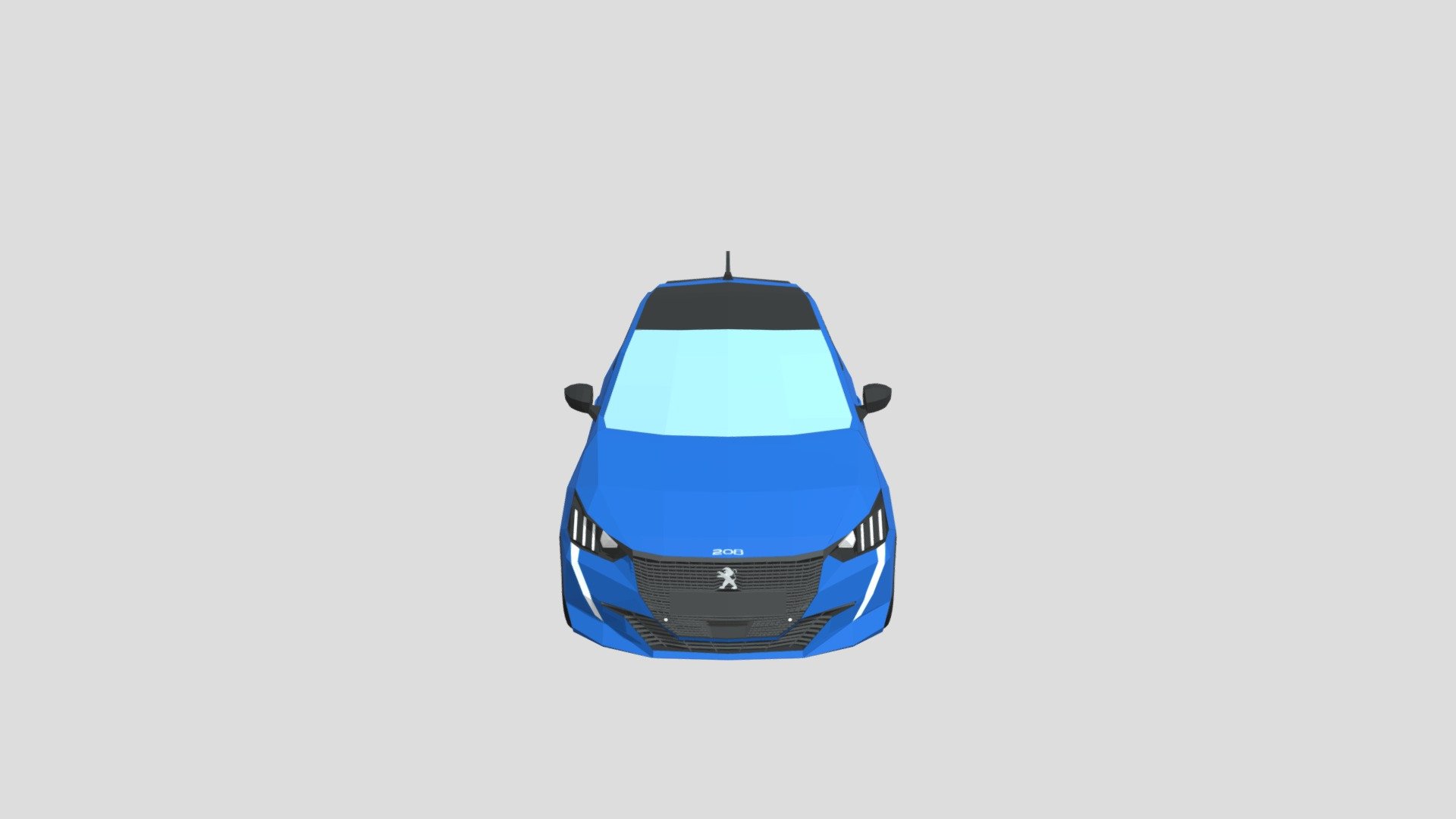 peugeot 208 low poly