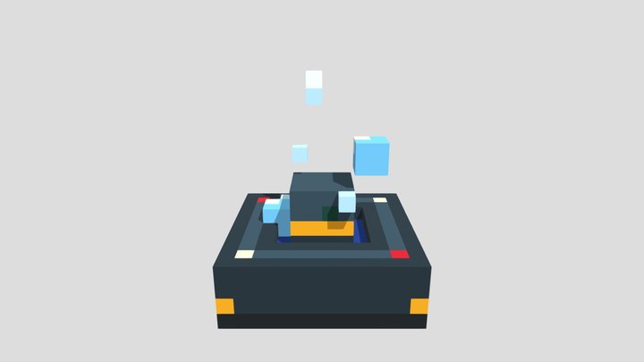 Bubble Fountain - Voxel 32x32 (Animated) – Gratis 3D-model STL
