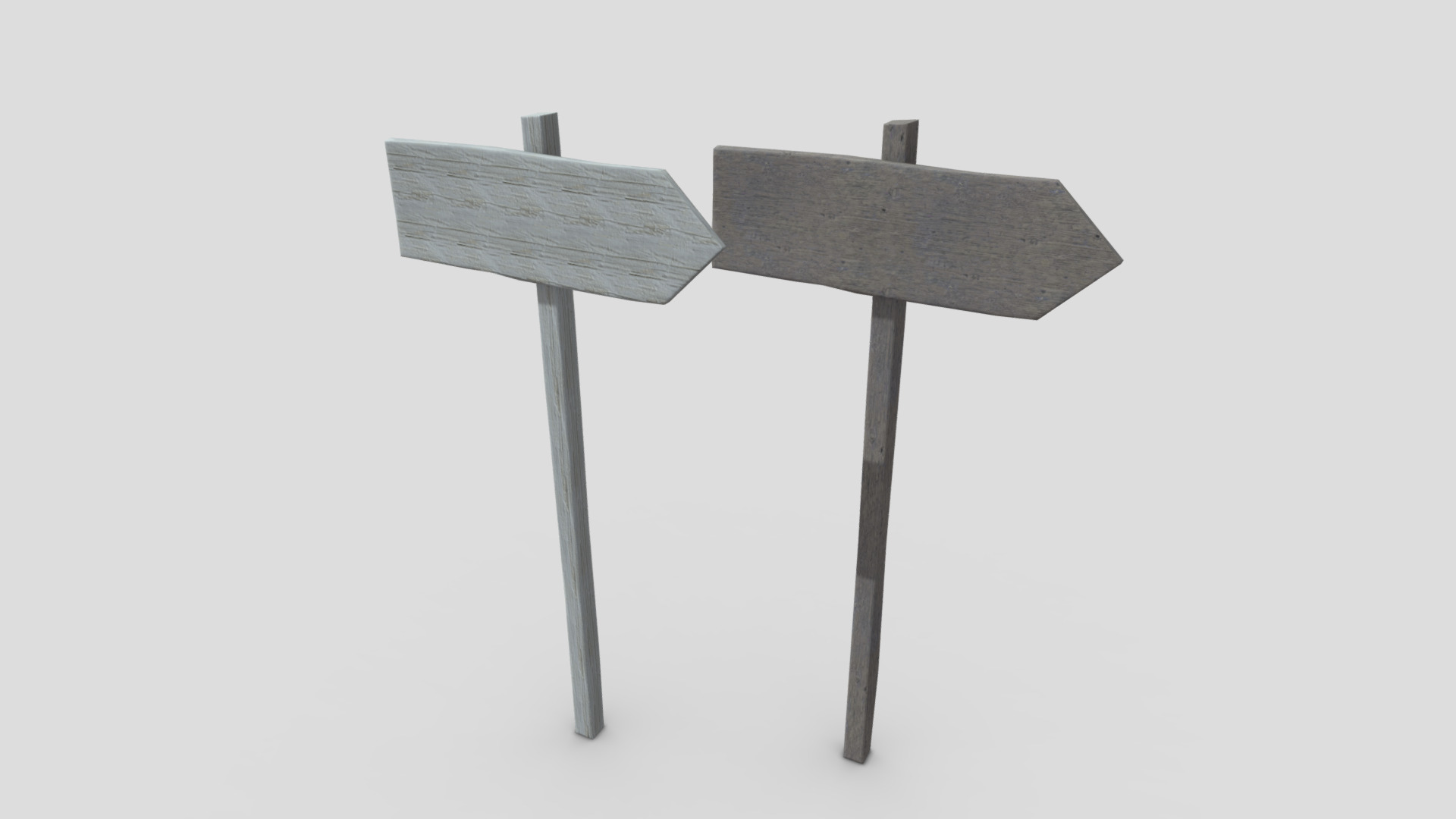 3D model Wooden Sign 1 - This is a 3D model of the Wooden Sign 1. The 3D model is about a wooden sign post.