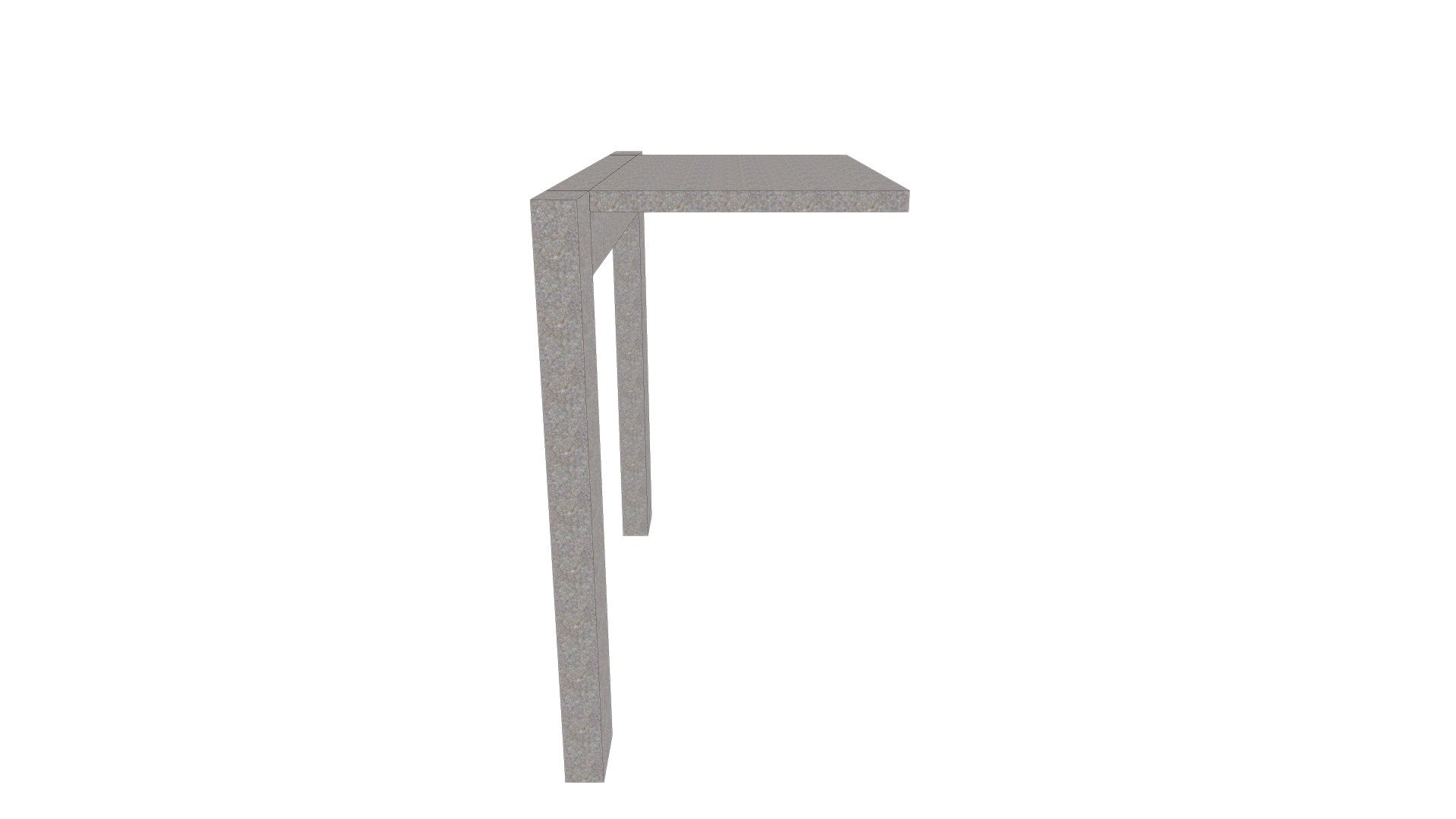 Marquise de concreto armado engastada em viga — Sketchfab embed 3D viewer