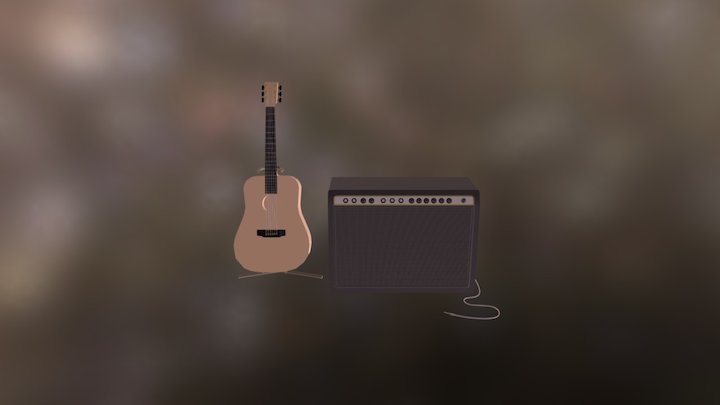 Guitar And Amp 3D Model