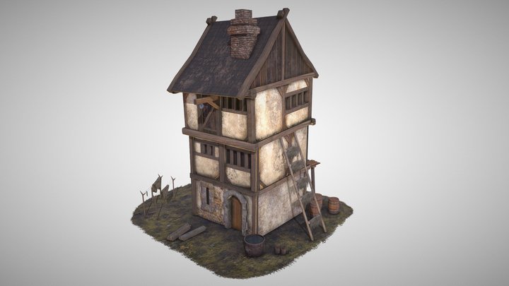 Crooked House 3D Model