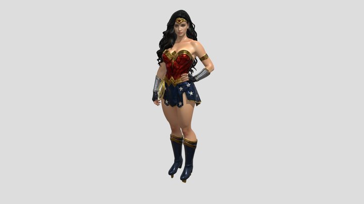 Golden Warrior of Themyscira 3D Model