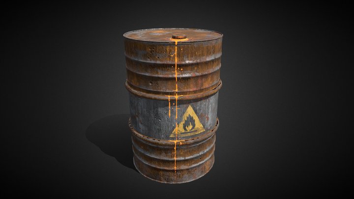 Rusty Barrel - Explosive 3D Model