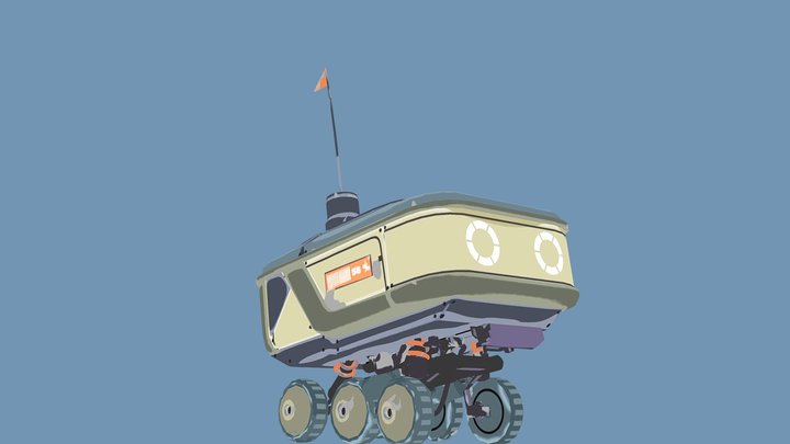 Robot courier 3D Model