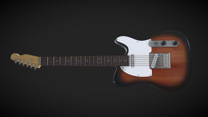Electric Guitar Remake (Free) 3D Model
