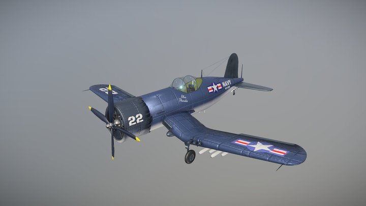 Dogfighter F4U Corsair - Blue Thunder 3D Model