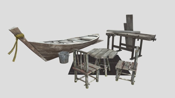 DAE 5 Finished props - By the ocean 3D Model